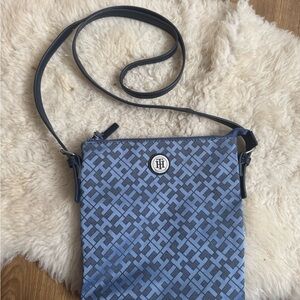 Tommy Hilfiger Navy and Light Blue Crossbody Bag